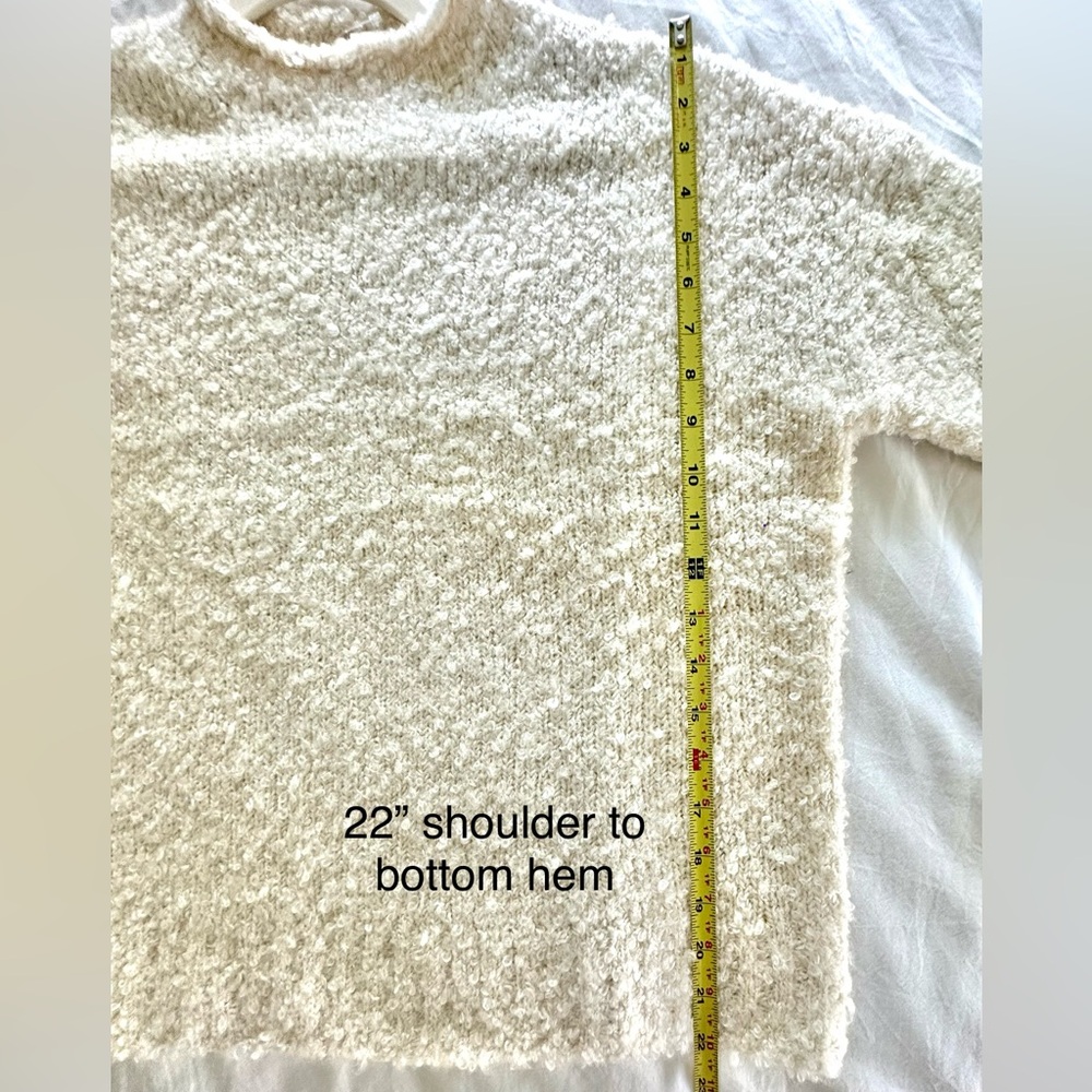 NWT J.Crew cream roll-neck boucle sweater size Medium - Picture 10 of 10